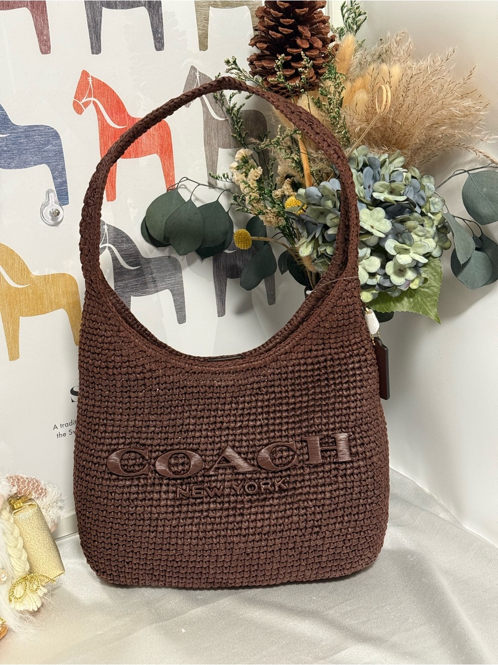 Coach Brooklyn Shoulder Bag 28 New with tag CDU75 brass/maple